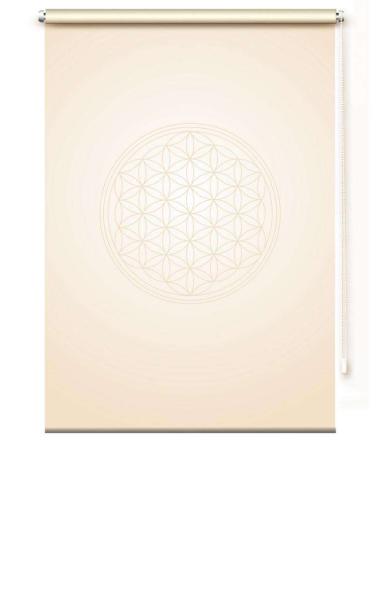 Extartiqe Duschrollo -Blume des Lebens beige